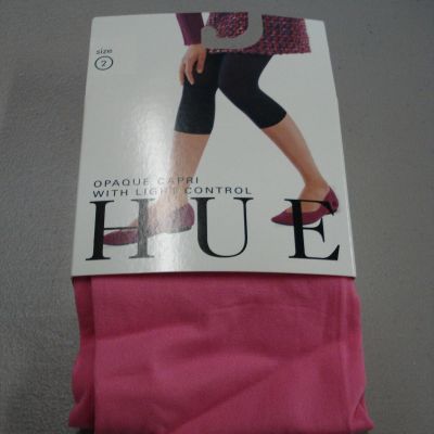 NWT Women's Hue Opaque Capri w/ Light Control Tights Size 2 Tulip #340T